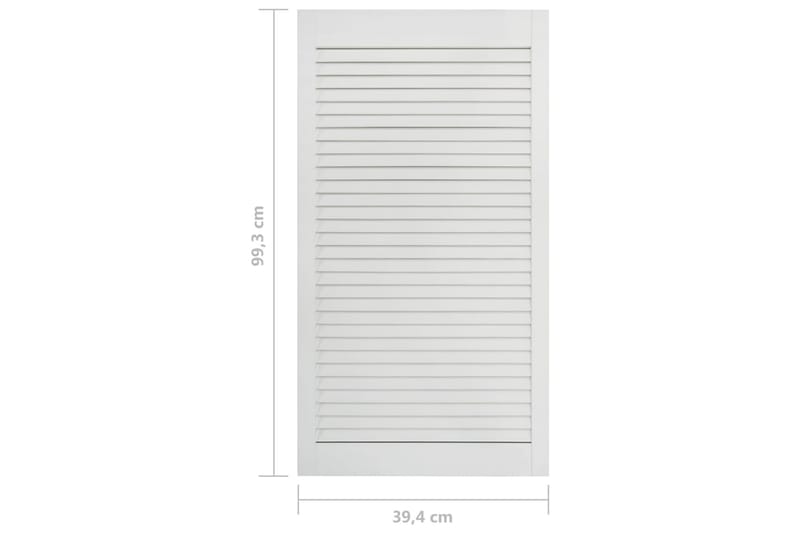 Säleikköovet 4 kpl täysi mänty valkoinen 99,3x39,4 cm - Valkoinen - Säilytys - Vaatesäilytys - Vaatekaappi - Vaatekaapin ovi - Vaatekaapin päätylevy