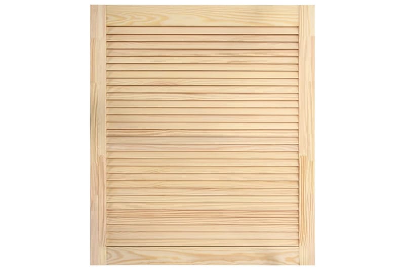 Säleikköovi 2 kpl täysi mänty 61,5x49,4 cm - Ruskea - Säilytys - Vaatesäilytys - Vaatekaappi - Vaatekaapin ovi - Vaatekaapin päätylevy