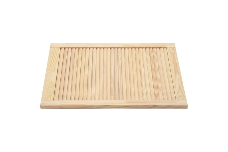 Säleikköovi 4 kpl täysi mänty 61,5x39,4 cm - Ruskea - Säilytys - Vaatesäilytys - Vaatekaappi - Vaatekaapin ovi - Vaatekaapin päätylevy