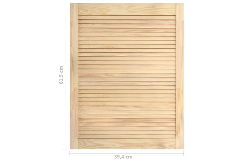 Säleikköovi 4 kpl täysi mänty 61,5x39,4 cm - Ruskea - Säilytys - Vaatesäilytys - Vaatekaappi - Vaatekaapin ovi - Vaatekaapin päätylevy