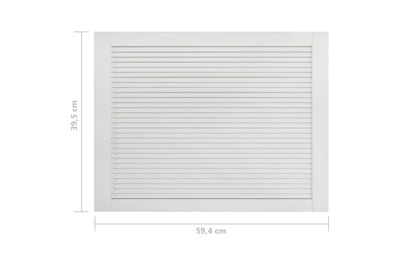 Säleikköovi 4 kpl täysi mänty valkoinen 39,5x59,4 cm - Valkoinen - Säilytys - Vaatesäilytys - Vaatekaappi - Vaatekaapin ovi - Vaatekaapin päätylevy