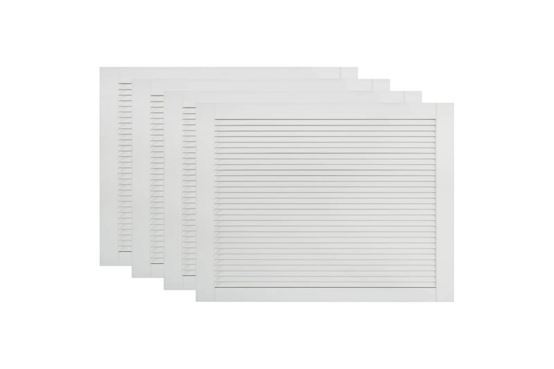 Säleikköovi 4 kpl täysi mänty valkoinen 39,5x59,4 cm - Valkoinen - Säilytys - Vaatesäilytys - Vaatekaappi - Vaatekaapin ovi - Vaatekaapin päätylevy