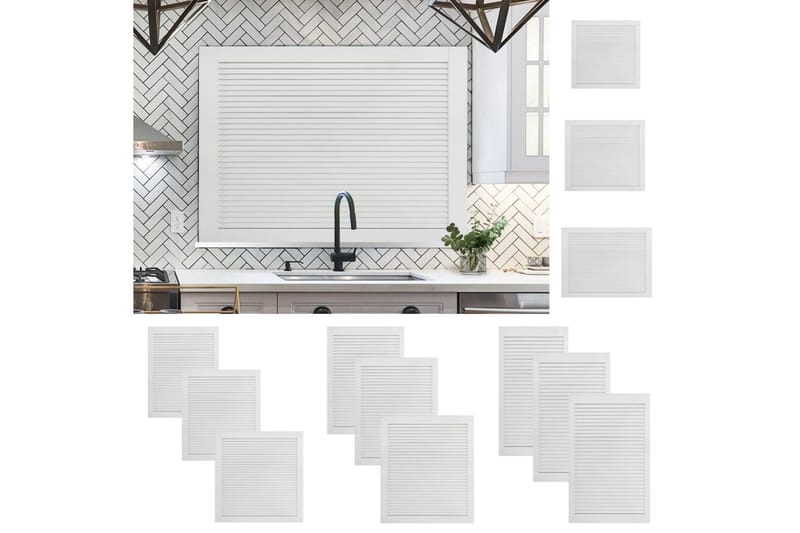 Säleikköovi 4 kpl täysi mänty valkoinen 69x39,4 cm - Valkoinen - Säilytys - Vaatesäilytys - Vaatekaappi - Vaatekaapin ovi - Vaatekaapin päätylevy
