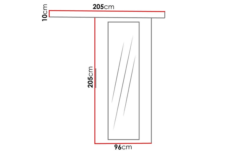 Elverum Liukuovi - Ruskea - Säilytys - Vaatesäilytys - Vaatekaappi - Vaatekaapin ovi - Vaatekaapin liukuovi