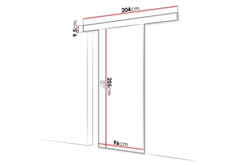 Liukuovi Majong 90 cm - Säilytys - Vaatesäilytys - Vaatekaappi - Vaatekaapin ovi - Vaatekaapin liukuovi