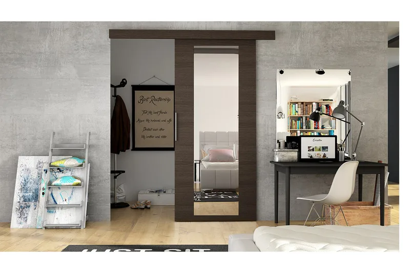 Liukuovi Nemanja 86x205 cm, Ruskea