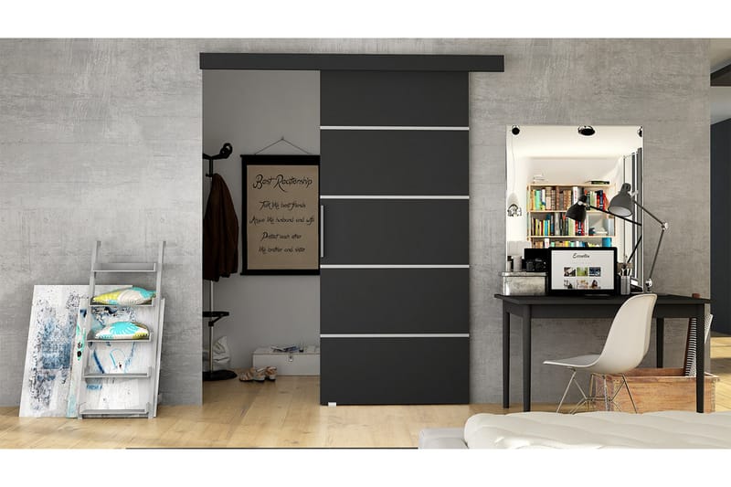 Liukuovi Nemanja 86x205 cm - Säilytys - Vaatesäilytys - Vaatekaappi - Vaatekaapin ovi - Vaatekaapin liukuovi