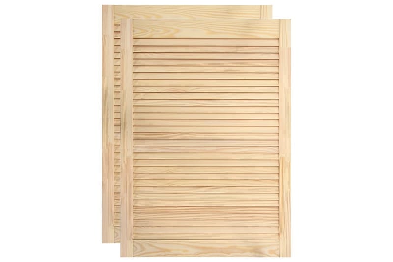 Säleikköovet 2 kpl täysi mänty 69x39,4 cm - Ruskea - Säilytys - Vaatesäilytys - Vaatekaappi - Vaatekaapin ovi - Vaatekaapin päätylevy