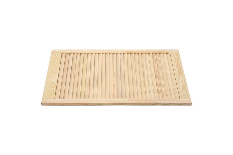 Säleikköovet 2 kpl täysi mänty 99,3x59,4 cm - Ruskea - Säilytys - Vaatesäilytys - Vaatekaappi - Vaatekaapin ovi - Vaatekaapin päätylevy