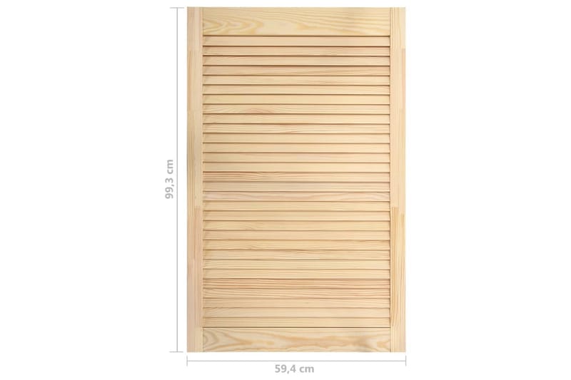 Säleikköovet 2 kpl täysi mänty 99,3x59,4 cm - Ruskea - Säilytys - Vaatesäilytys - Vaatekaappi - Vaatekaapin ovi - Vaatekaapin päätylevy