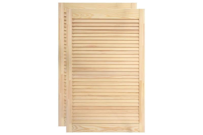 Säleikköovet 2 kpl täysi mänty 99,3x59,4 cm - Ruskea - Säilytys - Vaatesäilytys - Vaatekaappi - Vaatekaapin ovi - Vaatekaapin päätylevy