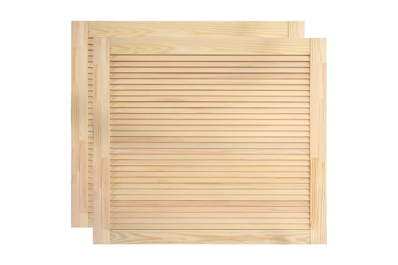 Säleikköovi 2 kpl täysi mänty 39,5x49,4 cm - Ruskea - Säilytys - Vaatesäilytys - Vaatekaappi - Vaatekaapin ovi - Vaatekaapin päätylevy