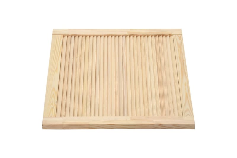 Säleikköovi 2 kpl täysi mänty 39,5x49,4 cm - Ruskea - Säilytys - Vaatesäilytys - Vaatekaappi - Vaatekaapin ovi - Vaatekaapin päätylevy