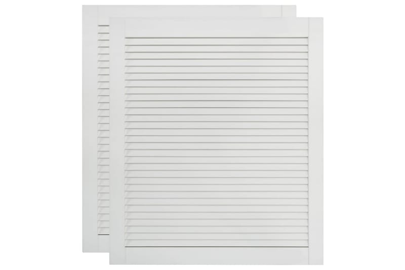 Säleikköovi 2 kpl täysi mänty valkoinen 69x59,4 cm - Valkoinen - Säilytys - Vaatesäilytys - Vaatekaappi - Vaatekaapin ovi - Vaatekaapin päätylevy