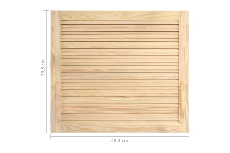 Säleikköovi 4 kpl täysi mänty 39,5x49,4 cm - Ruskea - Säilytys - Vaatesäilytys - Vaatekaappi - Vaatekaapin ovi - Vaatekaapin päätylevy
