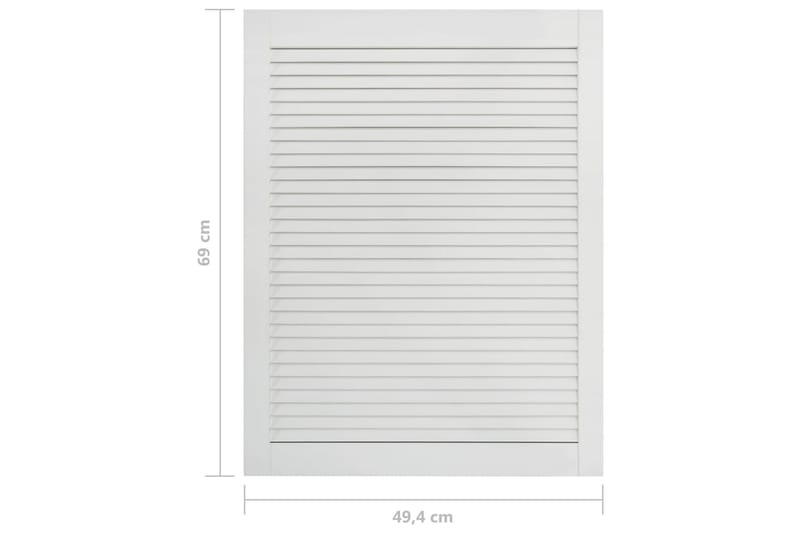 Säleikköovi 4 kpl täysi mänty valkoinen 69x49,4 cm - Valkoinen - Säilytys - Vaatesäilytys - Vaatekaappi - Vaatekaapin ovi - Vaatekaapin päätylevy