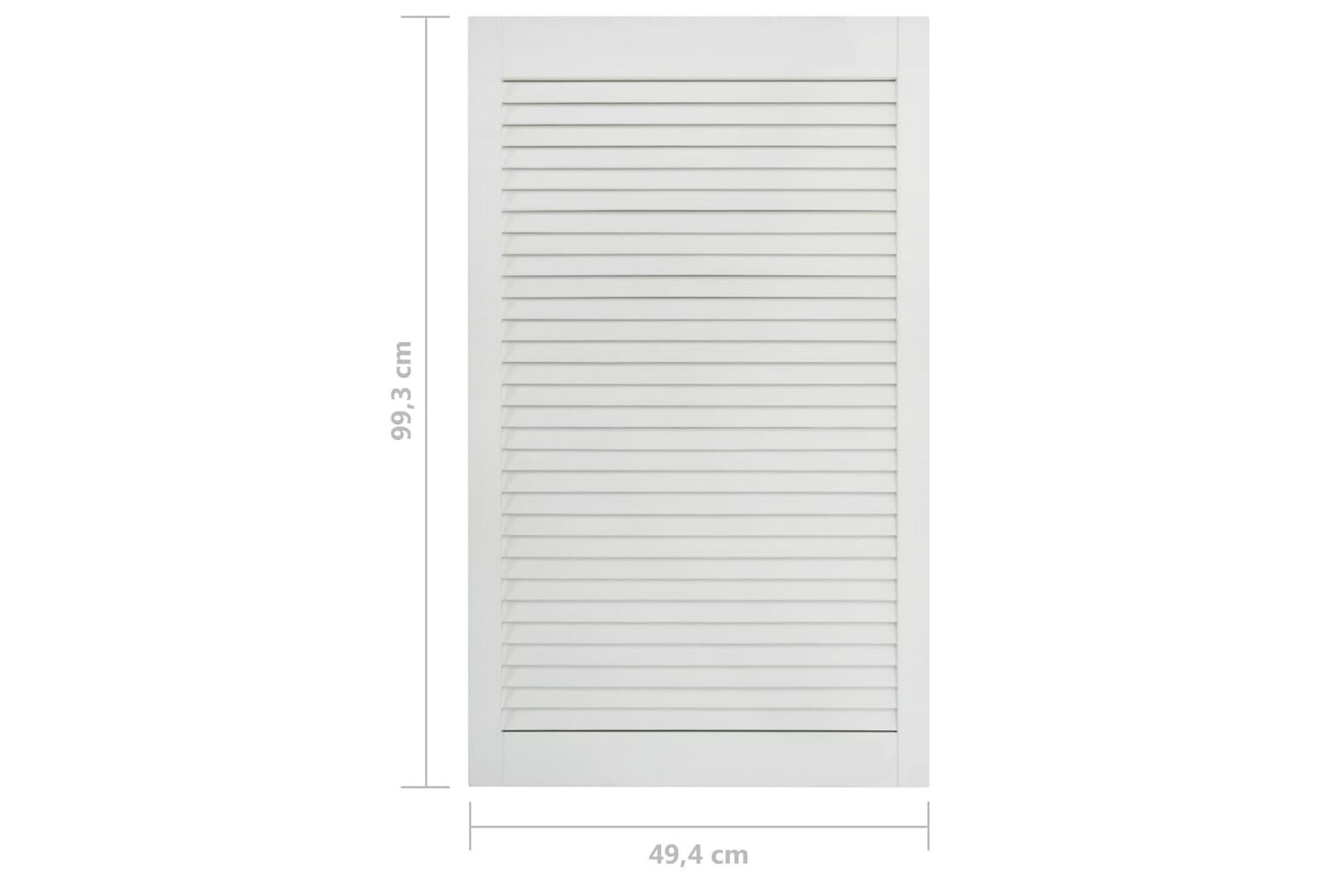 Säleikköovi 4 kpl täysi mänty valkoinen 99,3x49,4 cm - Valkoinen - Säilytys - Vaatesäilytys - Vaatekaappi - Vaatekaapin ovi - Vaatekaapin päätylevy