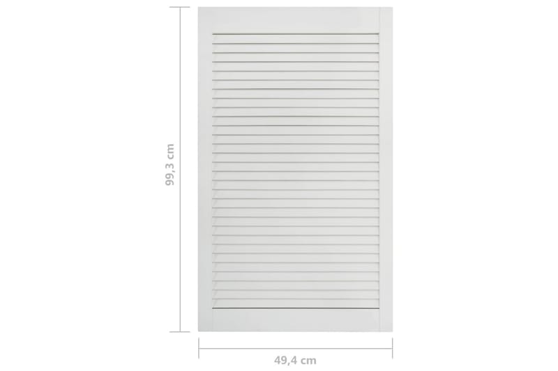 Säleikköovi 4 kpl täysi mänty valkoinen 99,3x49,4 cm - Valkoinen - Säilytys - Vaatesäilytys - Vaatekaappi - Vaatekaapin ovi - Vaatekaapin päätylevy