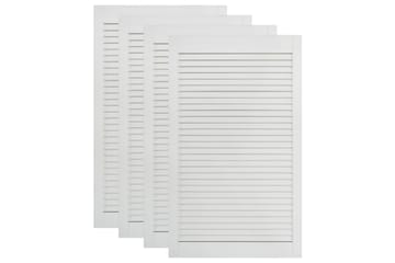 Säleikköovi 4 kpl täysi mänty valkoinen 99,3x49,4 cm - Valkoinen - Säilytys - Vaatesäilytys - Vaatekaappi - Vaatekaapin ovi - Vaatekaapin päätylevy