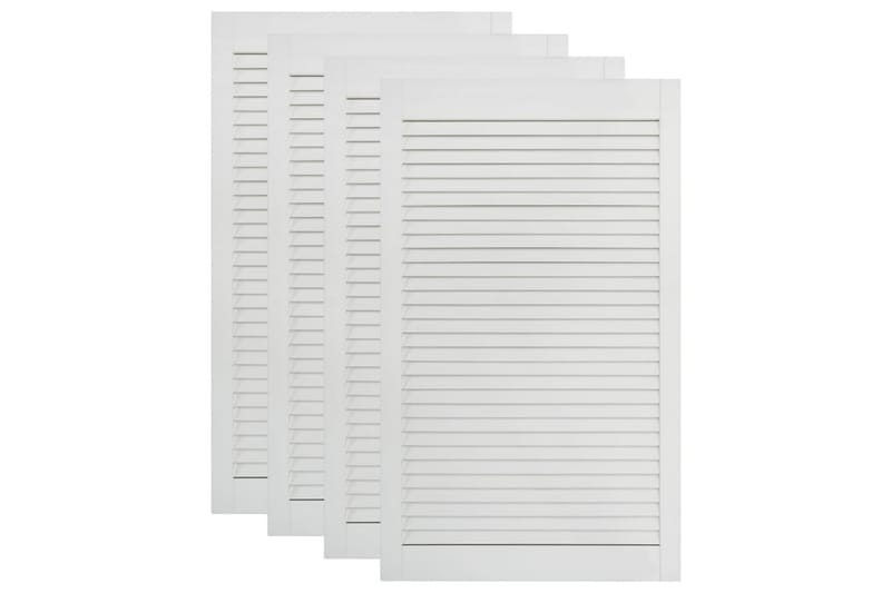 Säleikköovi 4 kpl täysi mänty valkoinen 99,3x49,4 cm - Valkoinen - Säilytys - Vaatesäilytys - Vaatekaappi - Vaatekaapin ovi - Vaatekaapin päätylevy