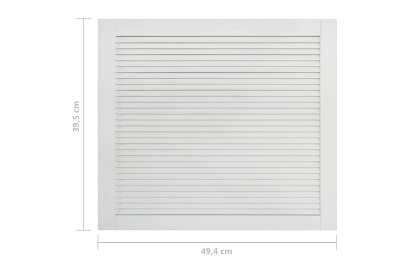 Säleikköovi täysi mänty valkoinen 39,5x49,4 cm - Valkoinen - Säilytys - Vaatesäilytys - Vaatekaappi - Vaatekaapin ovi - Vaatekaapin päätylevy
