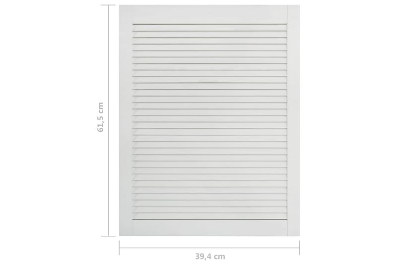 Säleikköovi täysi mänty valkoinen 61,5x39,4 cm - Valkoinen - Säilytys - Vaatesäilytys - Vaatekaappi - Vaatekaapin ovi - Vaatekaapin päätylevy