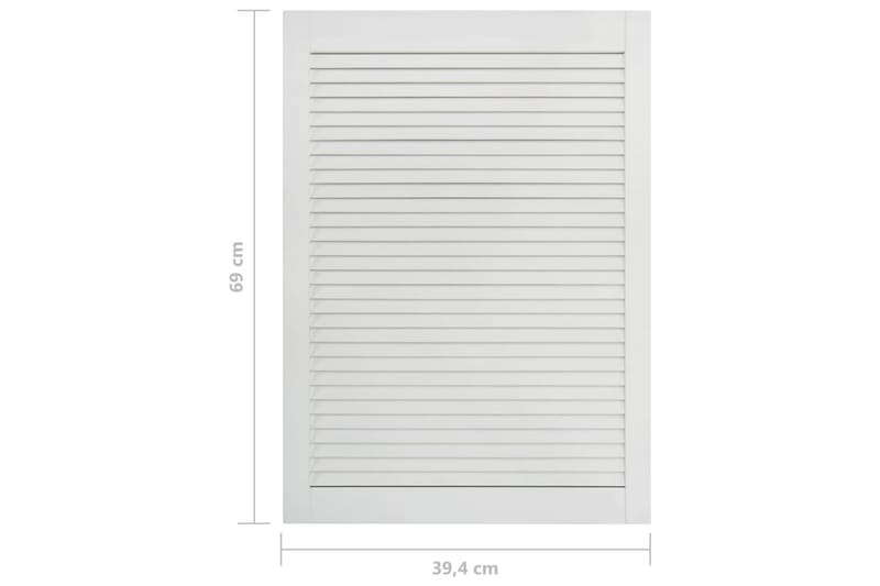 Säleikköovi täysi mänty valkoinen 69x39,4 cm - Valkoinen - Säilytys - Vaatesäilytys - Vaatekaappi - Vaatekaapin ovi - Vaatekaapin päätylevy