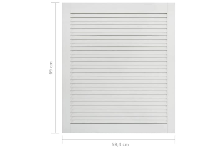 Säleikköovi täysi mänty valkoinen 69x59,4 cm - Valkoinen - Vaatekaapin päätylevy