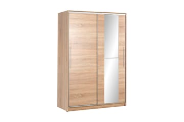 Vaatekaappi 120 cm vaalea puu - Beige - Säilytys - Vaatesäilytys - Vaatekaappi