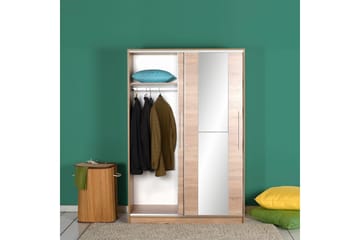 Vaatekaappi 120 cm vaalea puu - Beige - Säilytys - Vaatesäilytys - Vaatekaappi