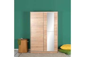 Vaatekaappi 120 cm vaalea puu - Beige - Säilytys - Vaatesäilytys - Vaatekaappi