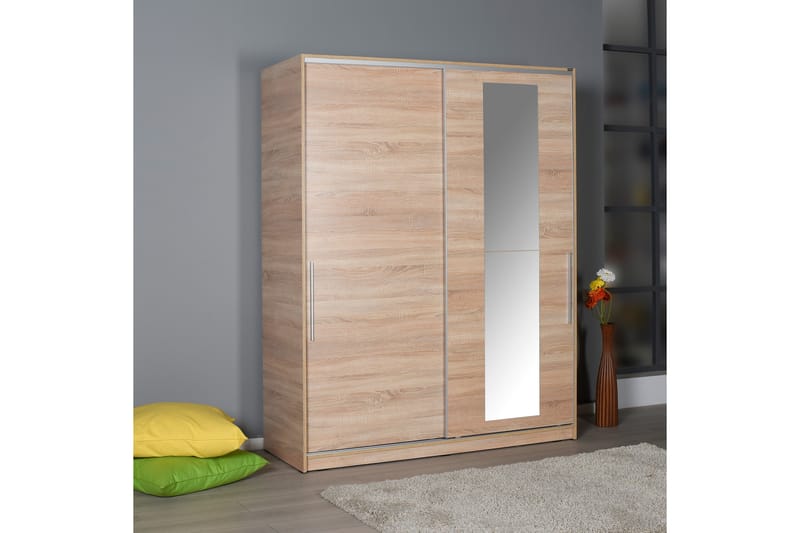 Vaatekaappi 160x207 cm - Luonnonväri - Säilytys - Vaatesäilytys - Vaatekaappi
