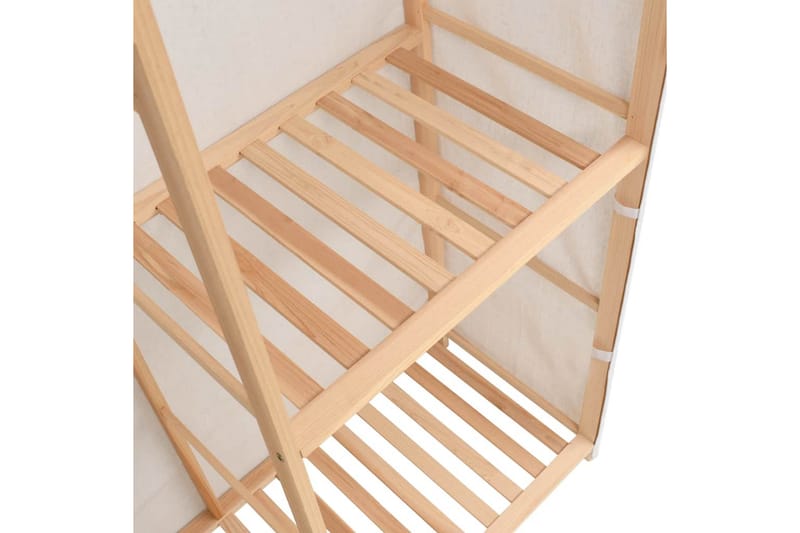 Vaatekaappi 3 hyllyä 110x40x170 cm - Valkoinen - Säilytys - Vaatesäilytys - Vaatekaappi