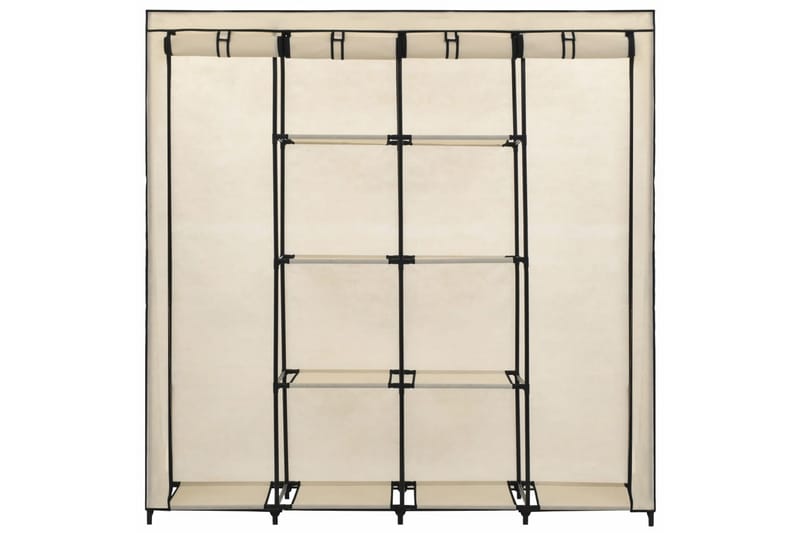 Vaatekaappi 4 lokerolla kerma 175x45x170 cm - Kerma - Säilytys - Vaatesäilytys - Vaatekaappi