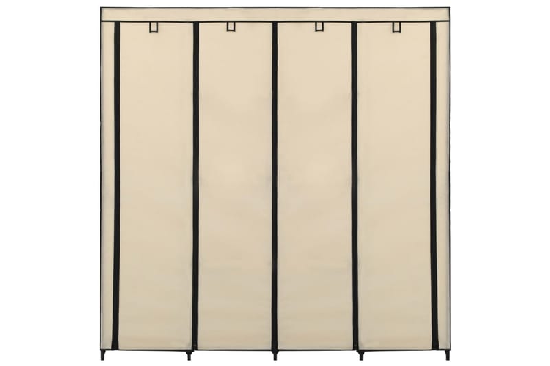 Vaatekaappi 4 lokerolla kerma 175x45x170 cm - Kerma - Säilytys - Vaatesäilytys - Vaatekaappi