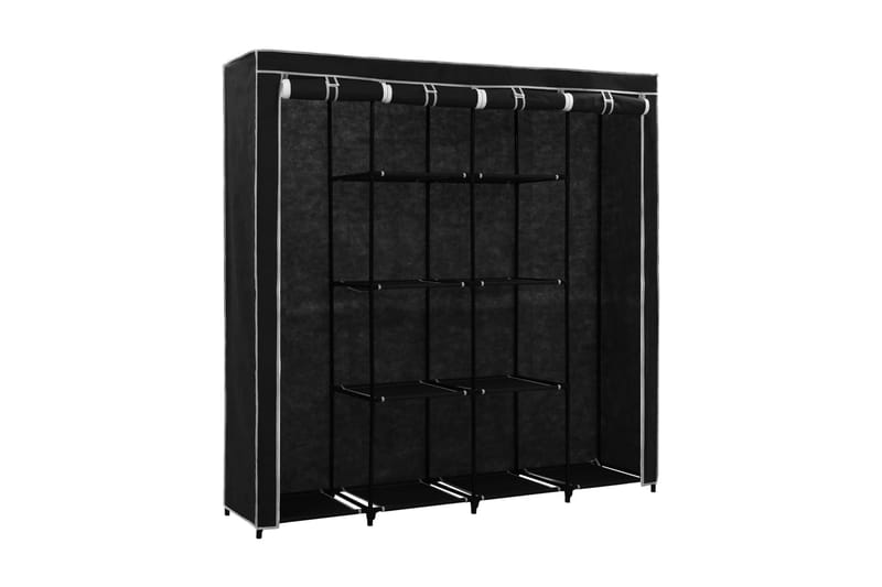 Vaatekaappi 4 lokerolla musta 175x45x170 cm - Musta - Säilytys - Vaatesäilytys - Vaatekaappi