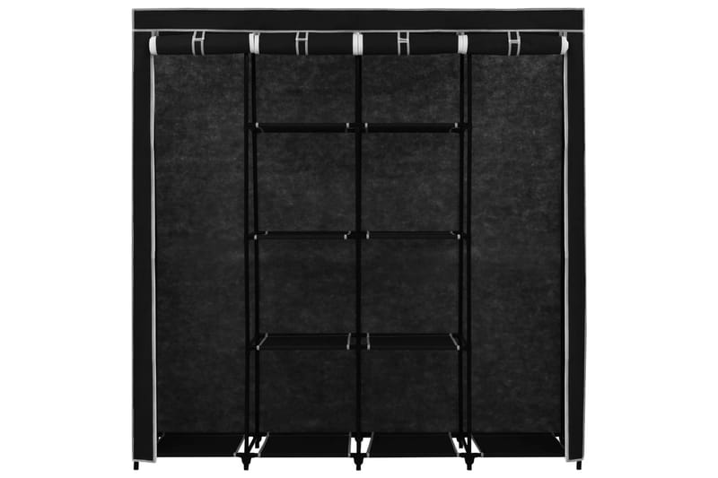 Vaatekaappi 4 lokerolla musta 175x45x170 cm - Musta - Säilytys - Vaatesäilytys - Vaatekaappi
