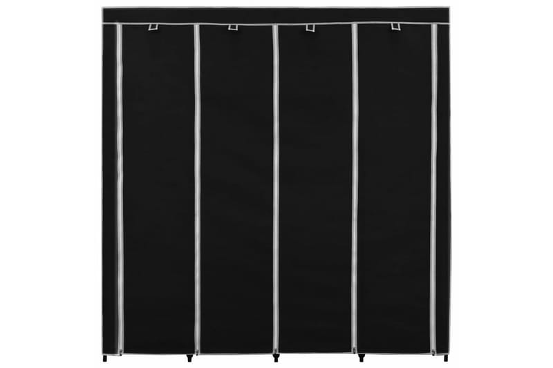 Vaatekaappi 4 lokerolla musta 175x45x170 cm - Musta - Säilytys - Vaatesäilytys - Vaatekaappi