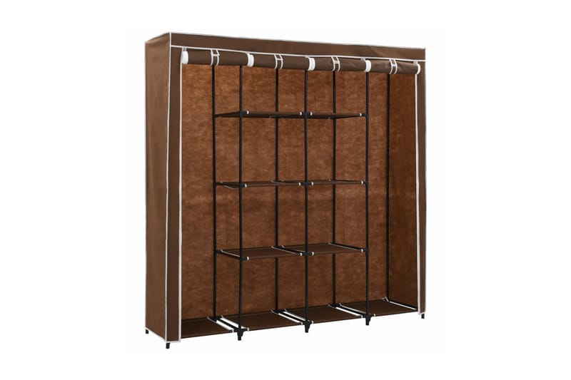 Vaatekaappi 4 lokerolla ruskea 175x45x170 cm - Ruskea - Säilytys - Vaatesäilytys - Vaatekaappi