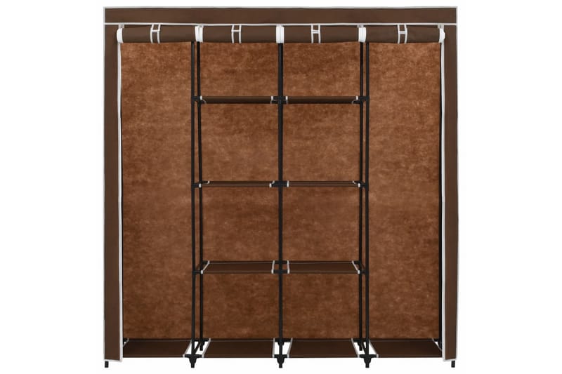 Vaatekaappi 4 lokerolla ruskea 175x45x170 cm - Ruskea - Säilytys - Vaatesäilytys - Vaatekaappi