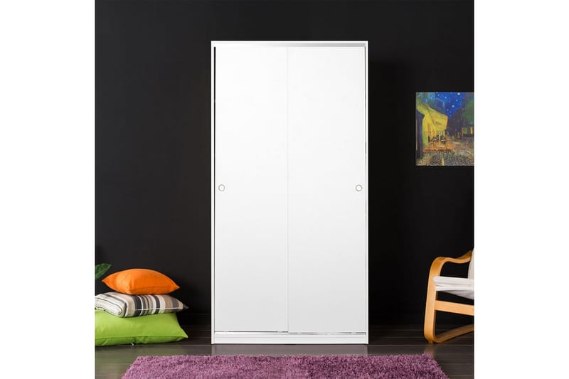Vaatekaappi 94x182 cm - Valkoinen - Säilytys - Vaatesäilytys - Vaatekaappi