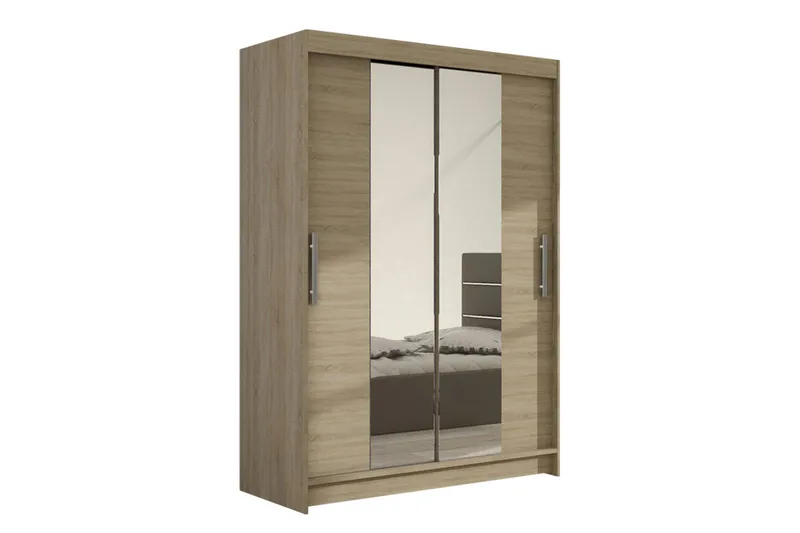 Vaatekaappi Aldo Liukuovet Kapea Peili, Tammi