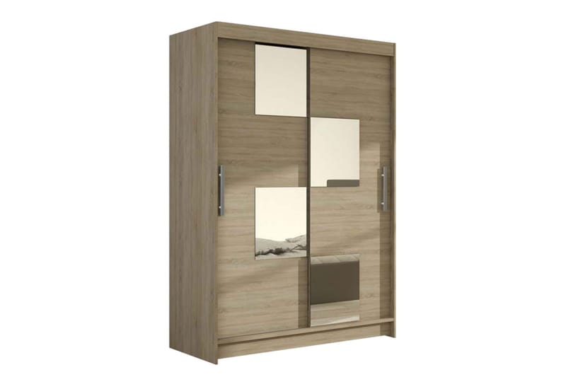 Vaatekaappi Aldo liukuovet Neliskulmainen Peili, Tammi