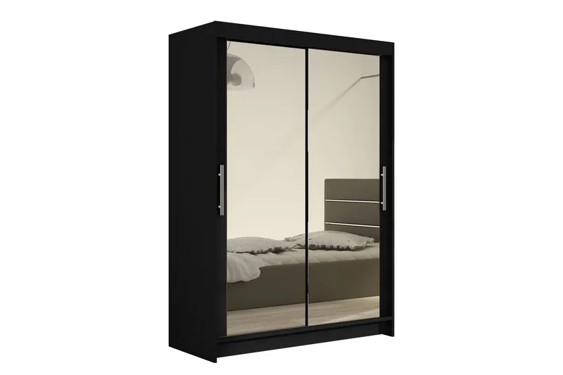 Vaatekaappi Aldo liukuovet Peiliä, Musta