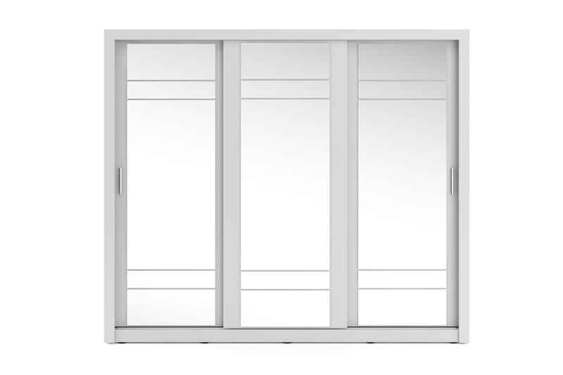 Vaatekaappi Amihan 250 cm 3 liukuovea - Valkoinen - Säilytys - Vaatesäilytys - Vaatekaappi