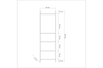 Vaatekaappi Anera 52x104 cm 3 ovea - Luonnonväri - Säilytys - Vaatesäilytys - Vaatekaappi
