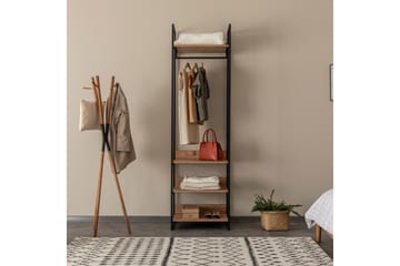 Vaatekaappi Anera 52x64 cm 11 hyllyä 1 ovi - Luonnonväri - Säilytys - Vaatesäilytys - Vaatekaappi
