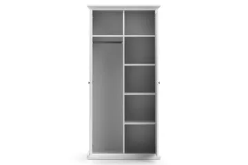 Vaatekaappi Anjou 96 cm 2 ovea - Valkoinen - Säilytys - Vaatesäilytys - Vaatekaappi