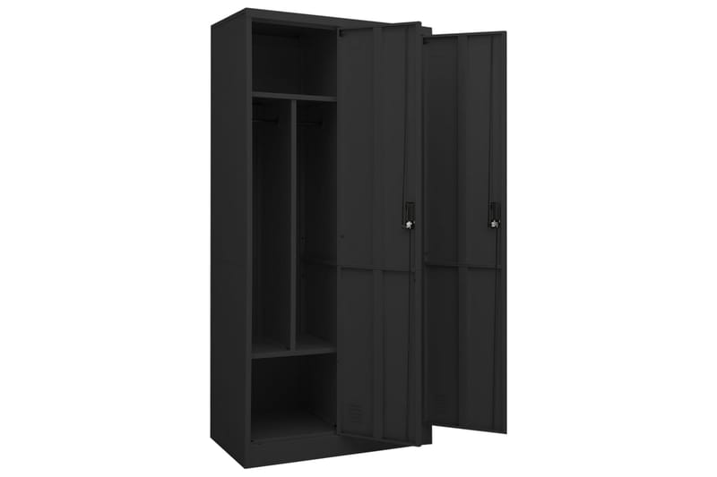 Vaatekaappi antrasiitti 80x50x180 cm teräs - Säilytys - Vaatesäilytys - Vaatekaappi