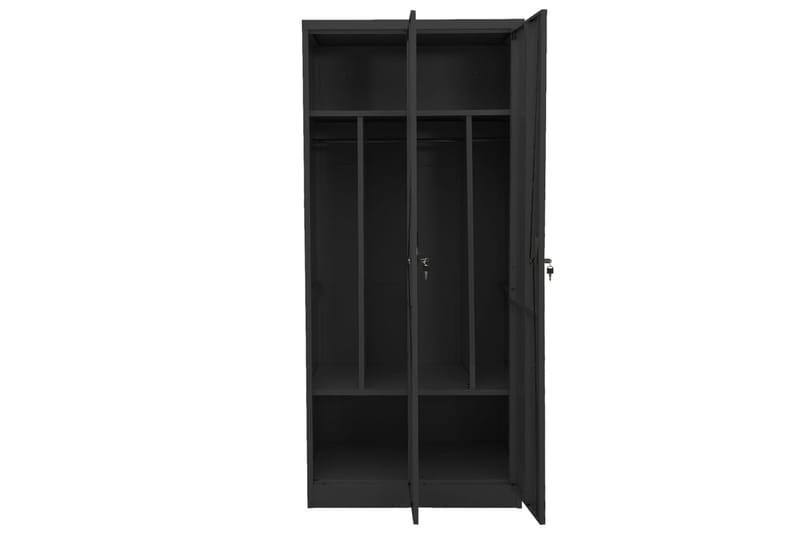 Vaatekaappi antrasiitti 80x50x180 cm teräs - Säilytys - Vaatesäilytys - Vaatekaappi